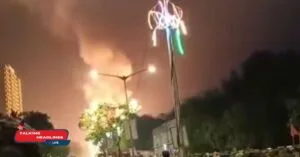 Major Fire in Mumbai’s Dharavi After Gas Cylinders Explode Near Nature Park